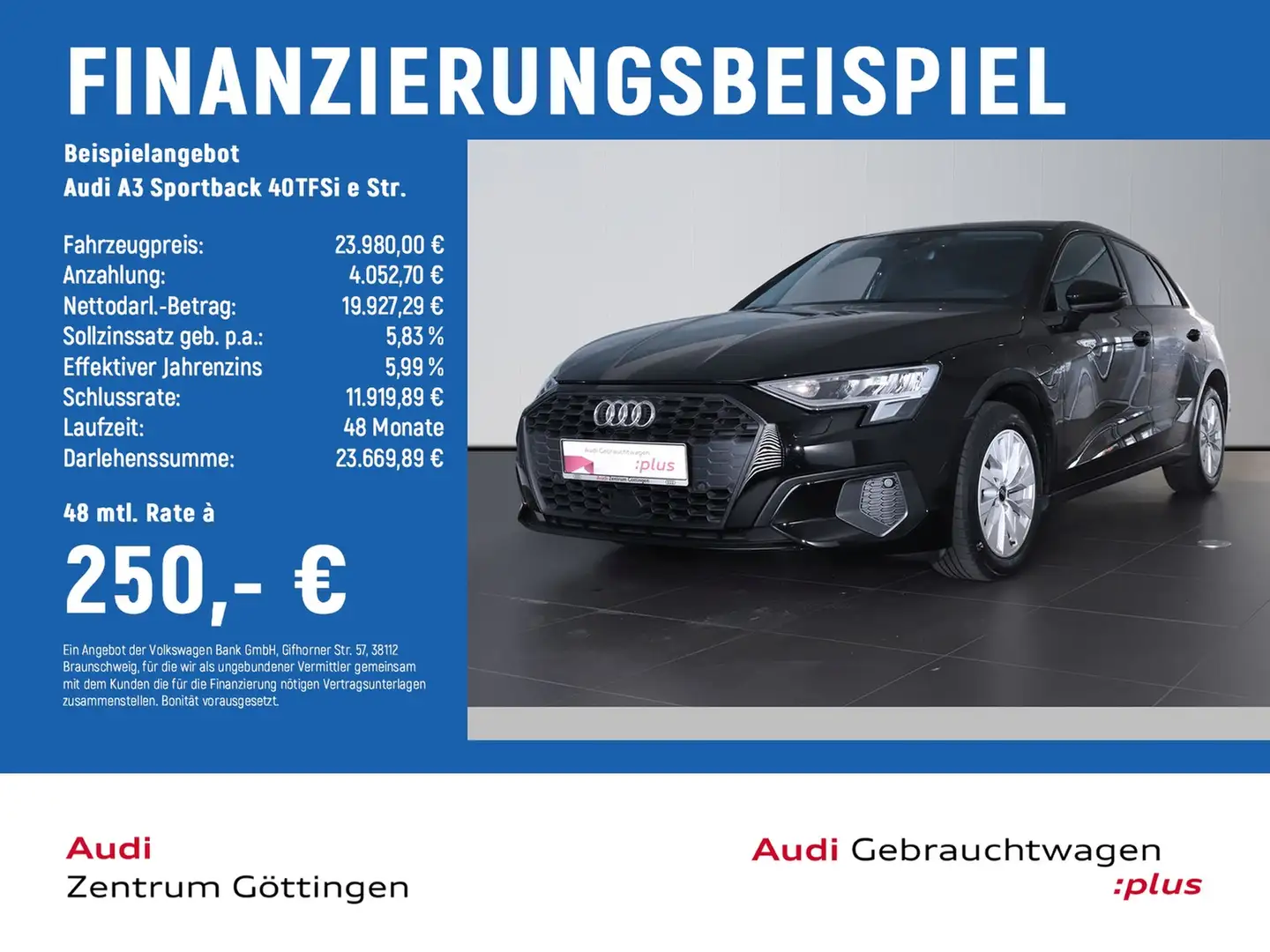 Audi A3 Sportback 40TFSi e Str. +AHK+BUSINESSP.+SOUND Noir - 2