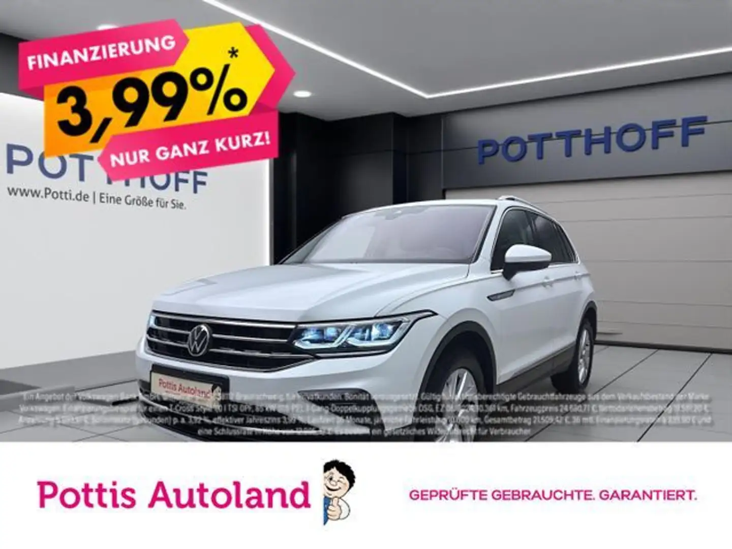 Volkswagen Tiguan 2.0 TDI DSG 4M ELEGANCE STANDHZG IQ.LIGHT Weiß - 1