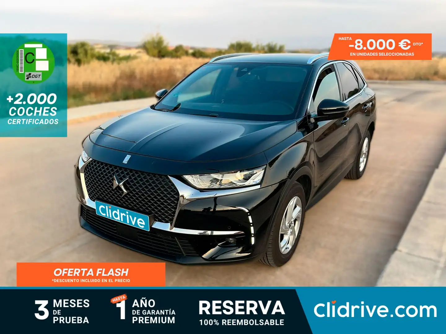 DS Automobiles DS 7 Crossback BlueHDi DE 96kW (130CV) BE CHIC Negro - 1