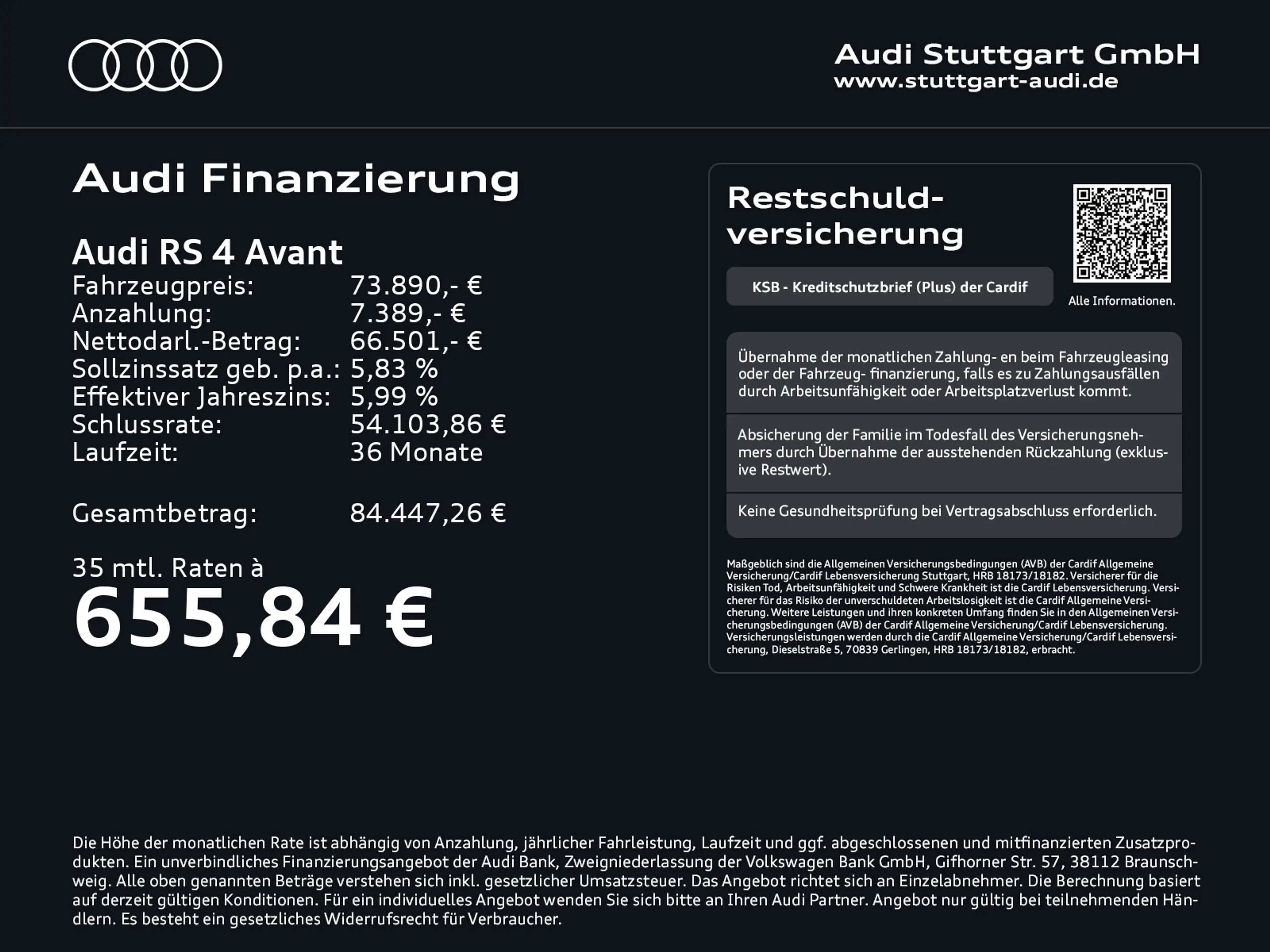 Audi RS4 RS4 Avant TFSI quattro competiition B&O AHK 20'' — photo 2