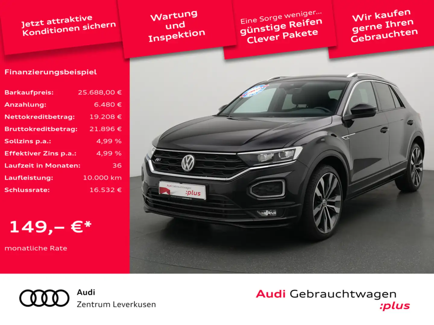 Volkswagen T-Roc R-Line 4Motion DSG CARPLAY KEYLESS LED PDC Schwarz - 1