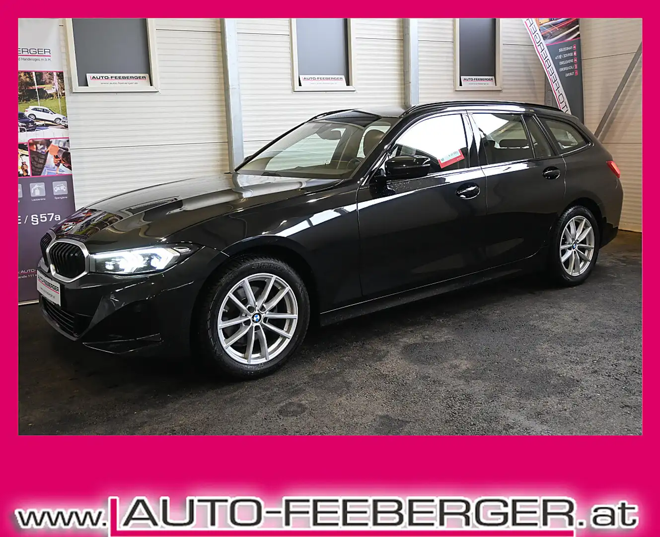 BMW 318 d 48 V Touring Aut.; Head-UP, AHK, Sportsitze,... Schwarz - 1