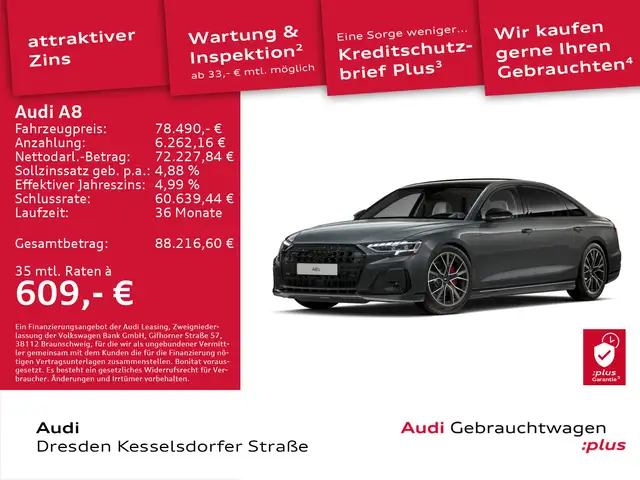 Audi A8 Lang 50 TDI Q. Kamera HUD Pano Matrix Standhz