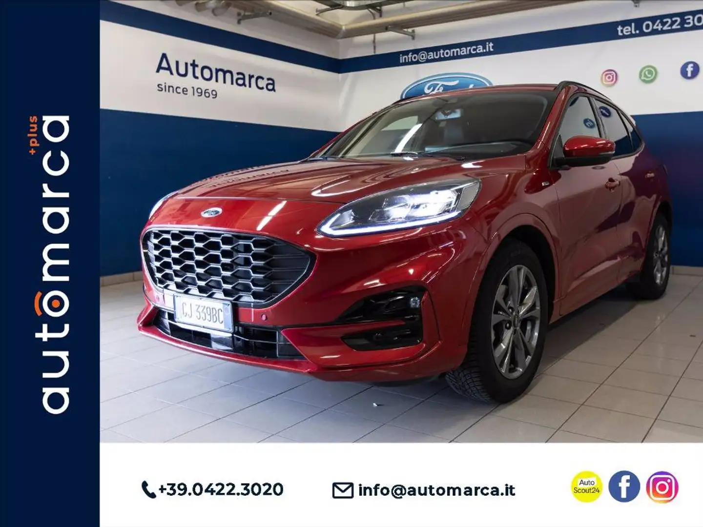 Ford Kuga 2.5 full hybrid ST-Line X 2wd 190cv cvt Rosso - 1