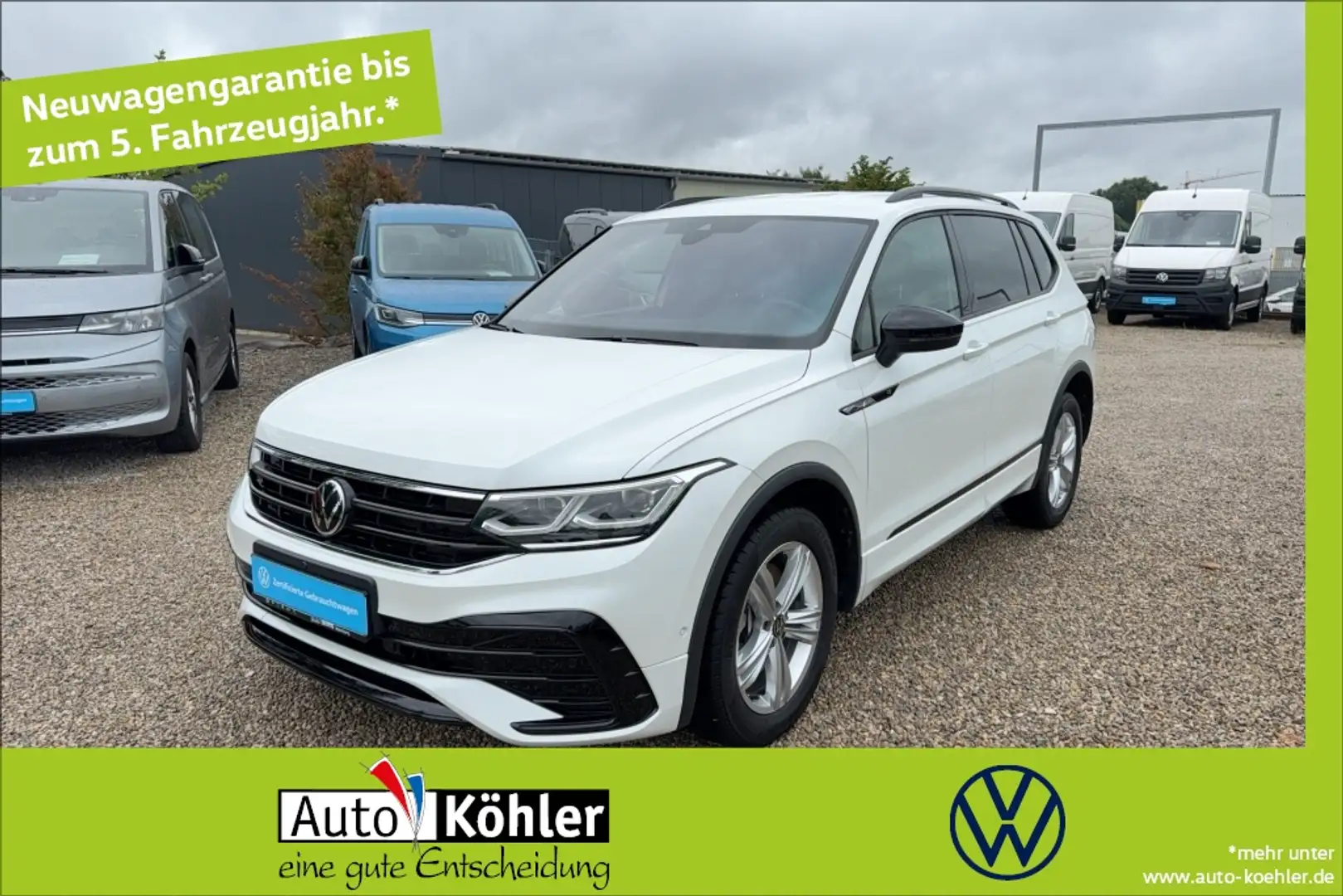 Volkswagen Tiguan Allspace TDi DSG 4M R-Line Black Style Designpaket Weiß - 1