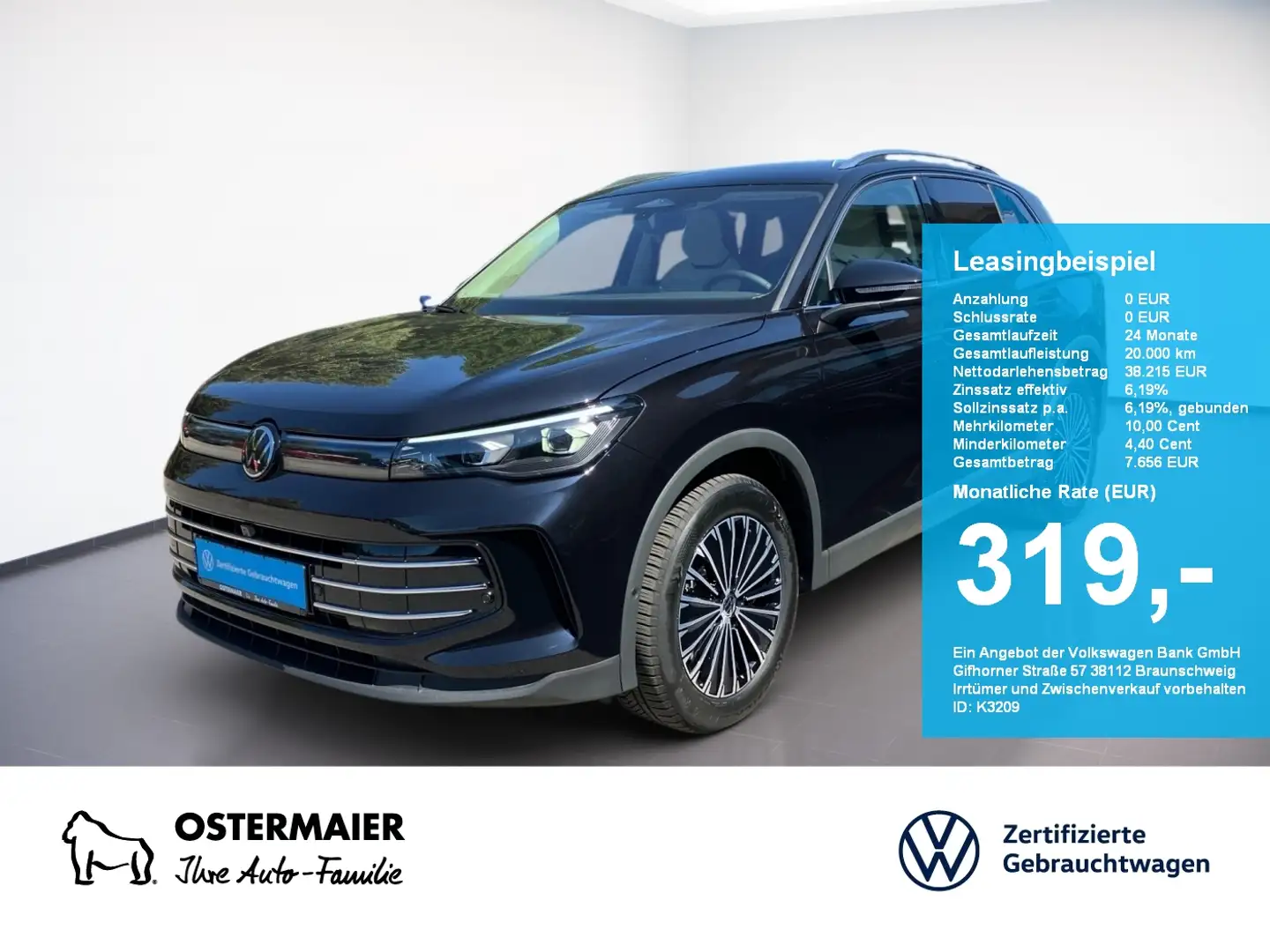 Volkswagen Tiguan ELEGANCE 2.0TDI 150PS DSG NP.58T AHK.STDHZG.AREA-V Czarny - 1