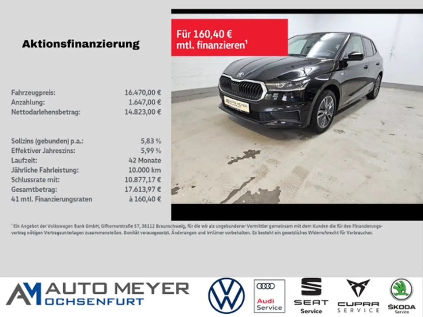 Skoda Fabia Ambition 1.0 TSI Navi LED Rückfahrkamera Noir - 1