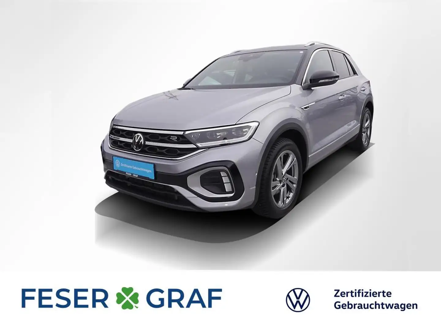 Volkswagen T-Roc 1.5 TSI R-Line DSG ACC AHK LED Navi RüKa Silber - 1