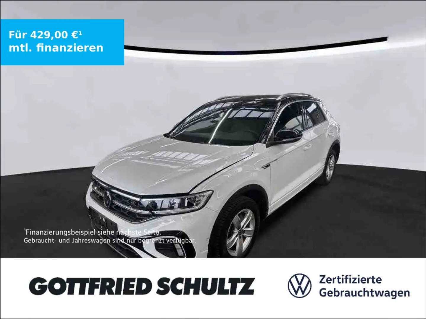 Volkswagen T-Roc 1.5 TSI IQ.Light NAV PAN AHK ACC KAMERA R-Line Weiß - 1