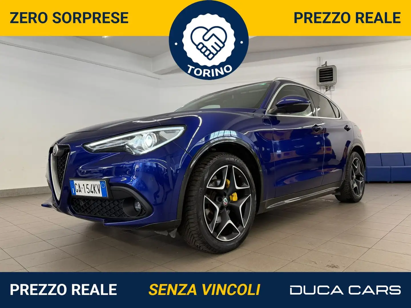 Alfa Romeo Stelvio Stelvio 2.2 Turbodiesel 210 CV AT8 Q4 Ti Sospensi Blauw - 1