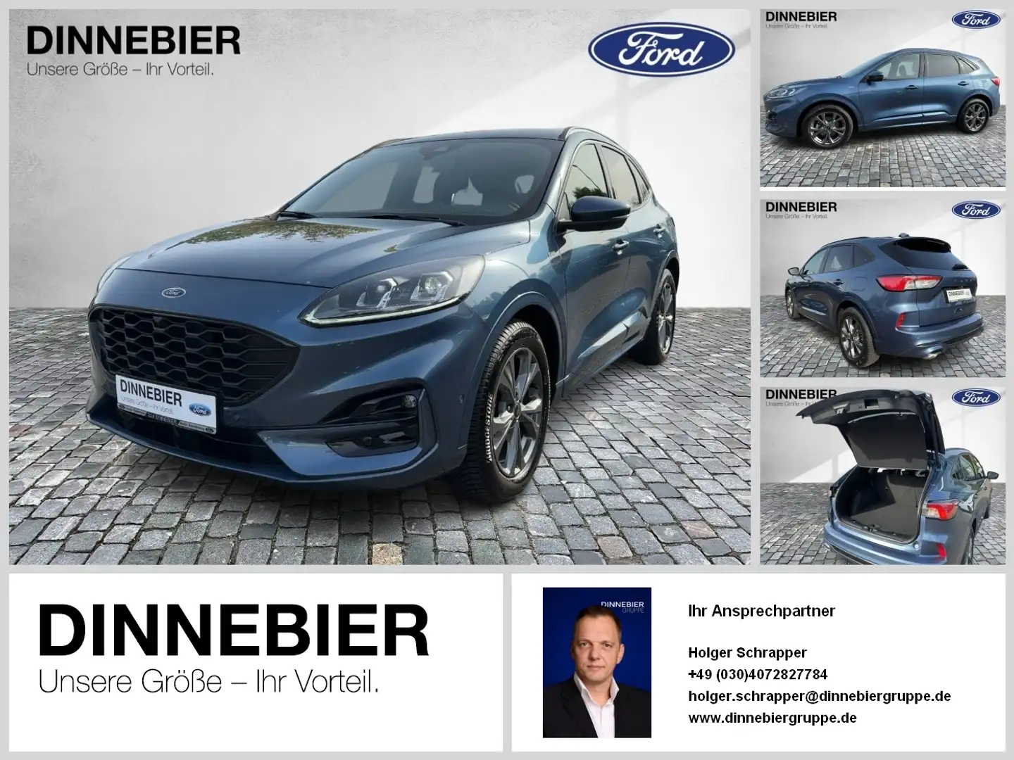Ford Kuga ST-Line X LED+Navi+Kamera+Winterpaket Bleu - 1