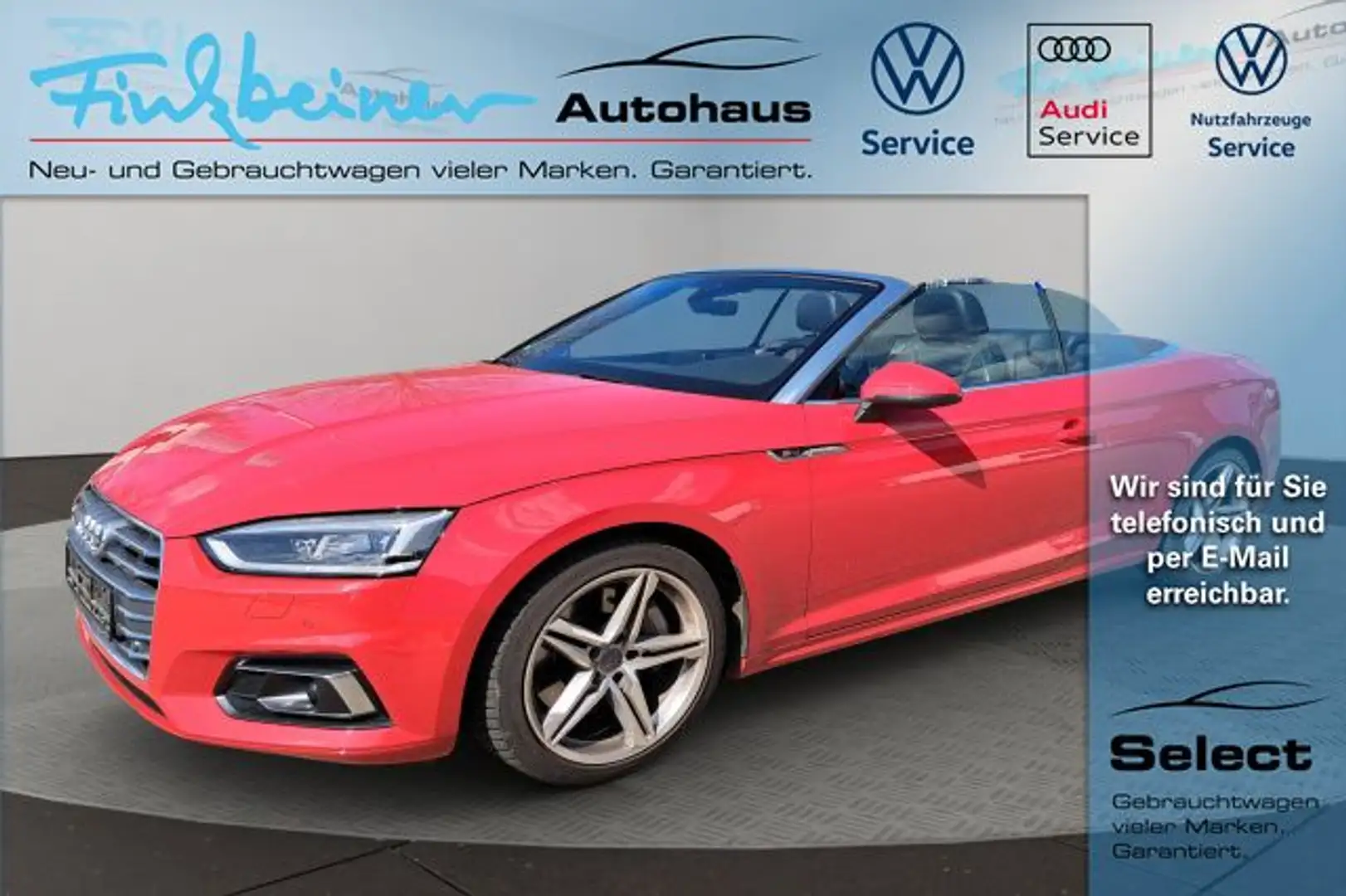 Audi A5 Cabriolet Sportpaket Bluetooth Navi LED Klima Rot - 1