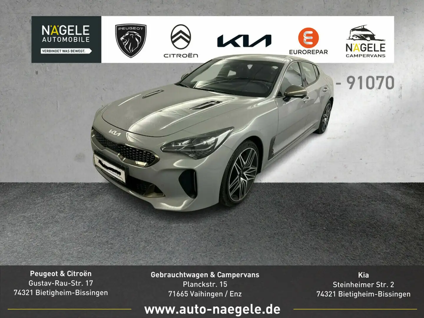 Kia Stinger Stinger 3.3 GT V6 T-GDI 4WD|Navi+LED+Alcantara Grau - 1