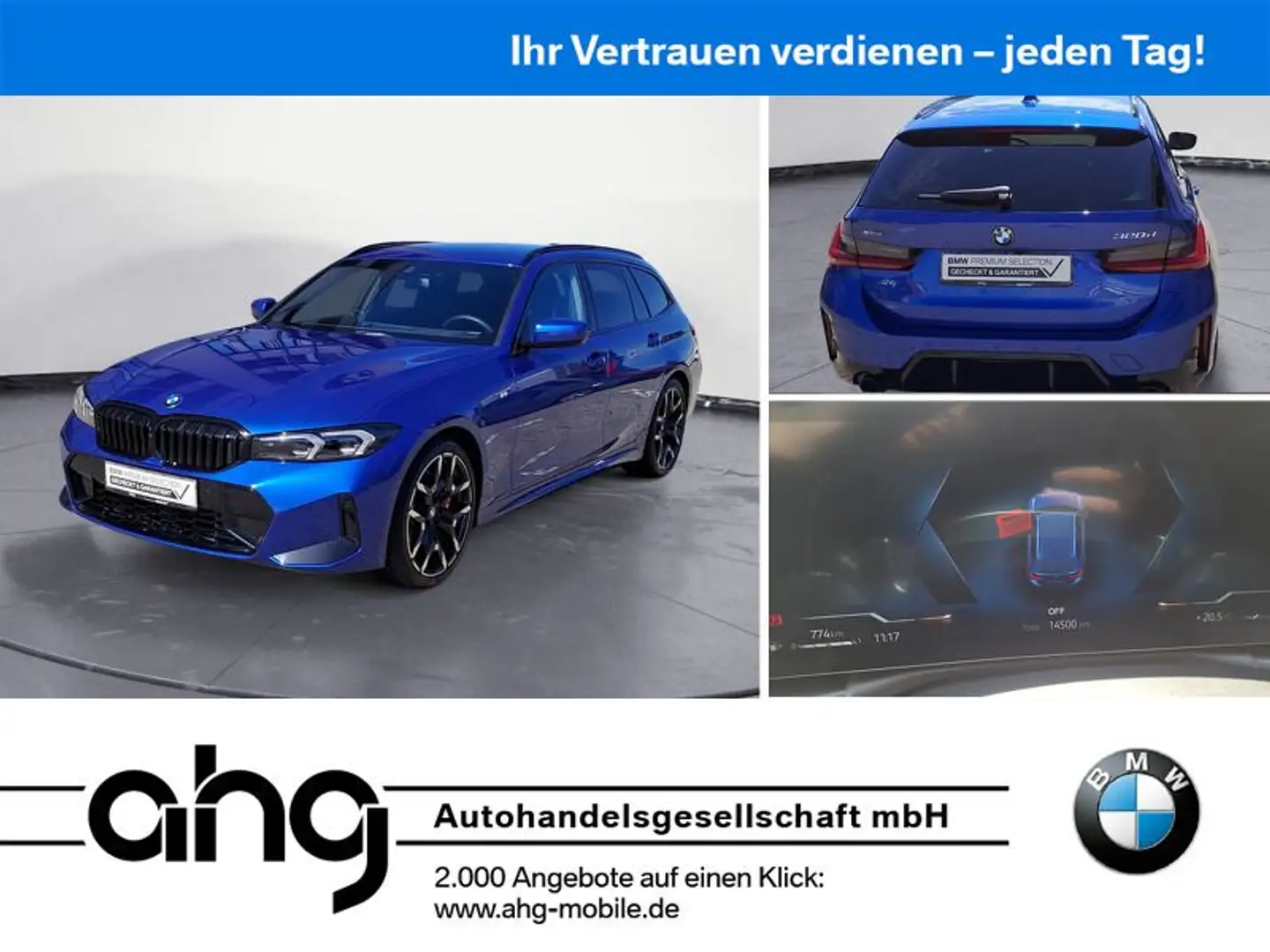 BMW 320 d xDrive Touring Navi Bluetooth PDC HeadUp Blau - 1