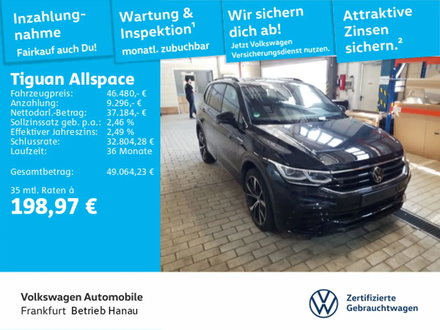 Volkswagen Tiguan Allspace 2.0 TDI DSG R-Line 4Motion 7-Sit Schwarz - 1