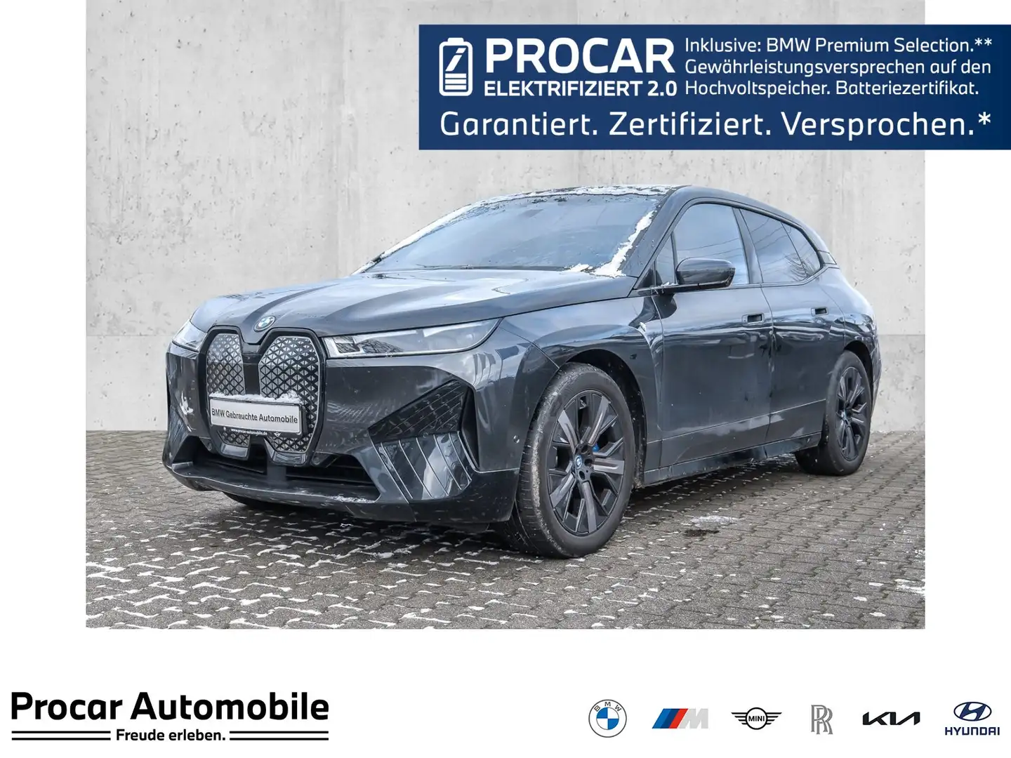 BMW iX xDrive40 Sportpaket HuD+Laser+Skylounge+AHK+H/K+Mu Gris - 1
