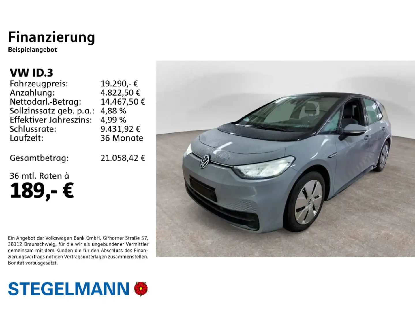 Volkswagen ID.3 Pro 107kW/58kWh *LED*Navi*Kamera* Grau - 2