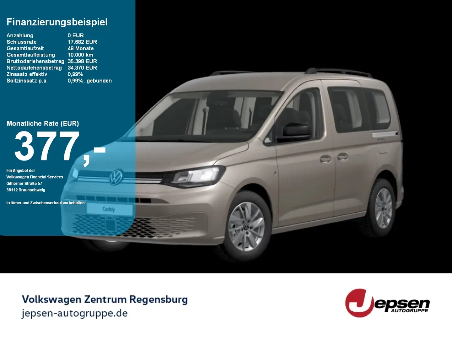 Volkswagen Caddy Life 2.0 TDI R-KAMERA SpurH SHZ GRA Beige - 1