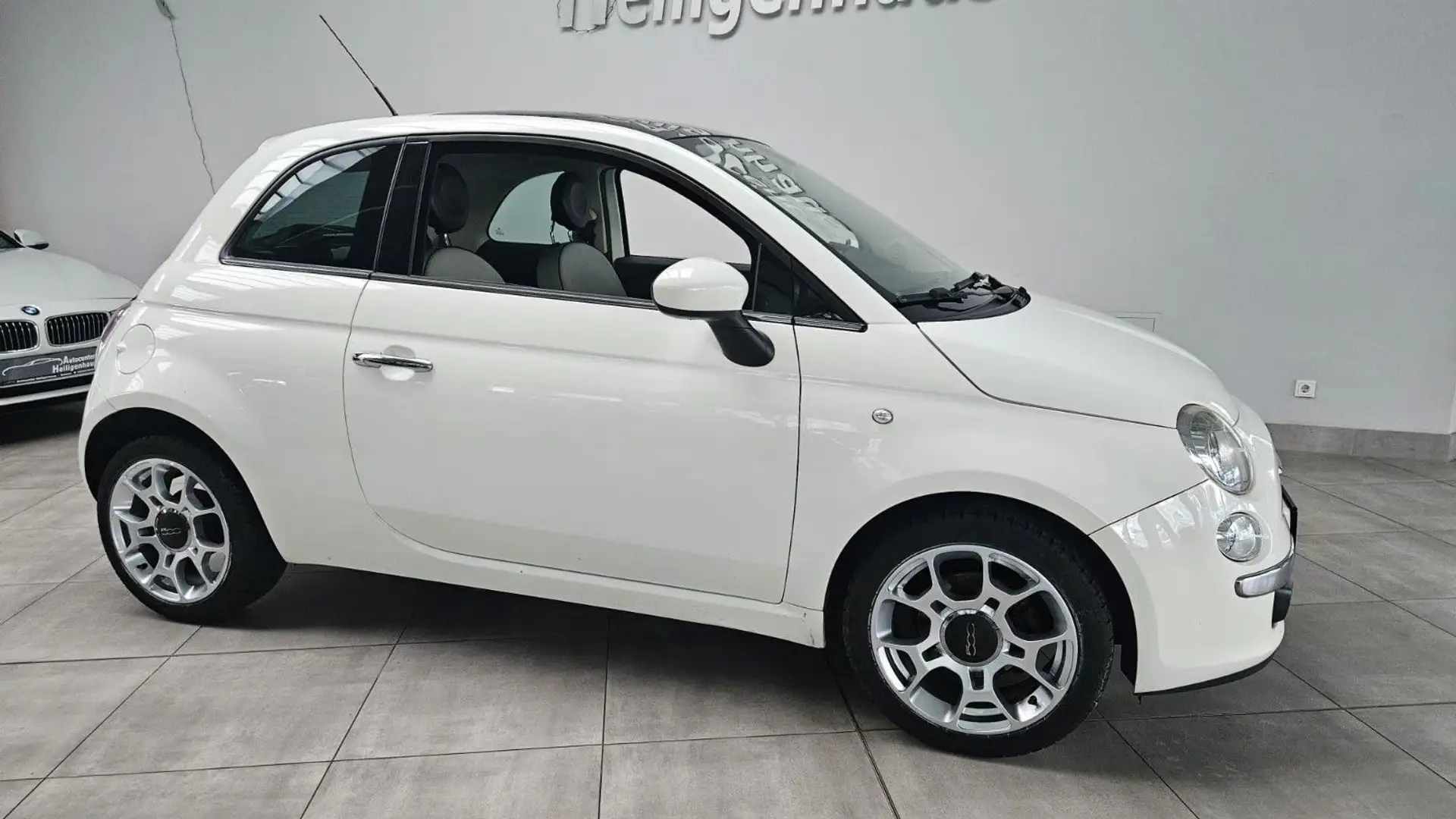 Fiat 500 Klimaautom Panorama Blue&Me PDC Weiß - 2