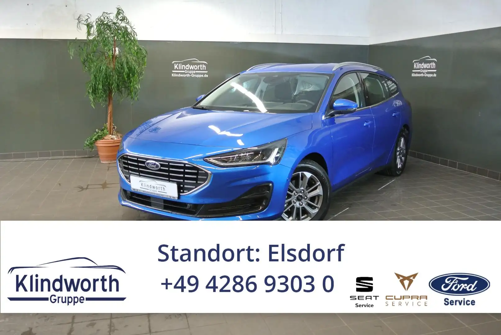 Ford Focus Turnier 1.0 E.Boost Hybrid Aut. Titanium Blau - 1