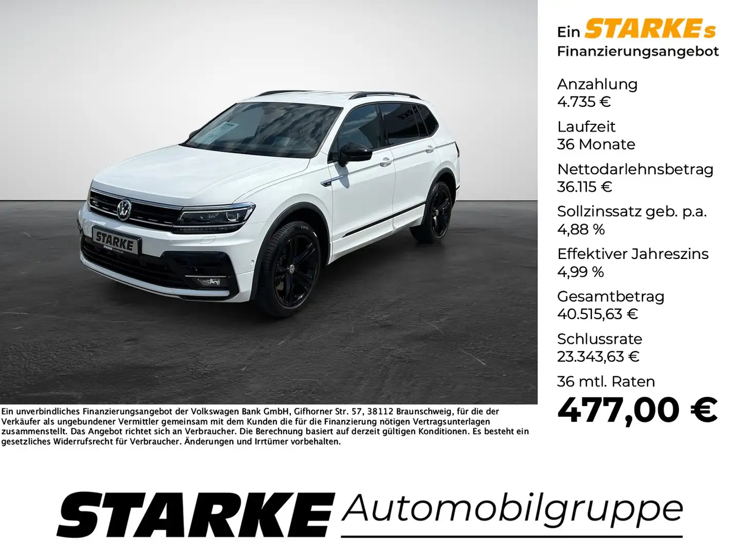 Volkswagen Tiguan Allspace 2.0 TDI DSG 4Motion R-Line Black Style 7-Sitzer... Blanco - 1
