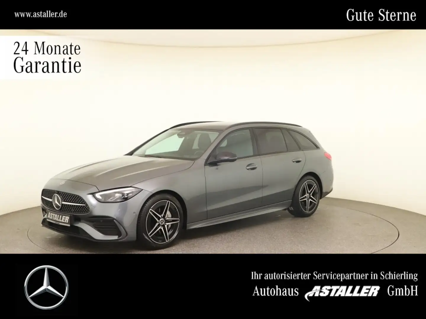 Mercedes-Benz C 180 T AMG Line 2x Assistenzp+Night+Pano+Parkp Gris - 1