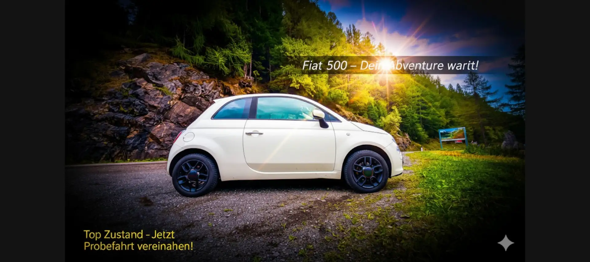 Fiat 500 Sport mit 101 PS Carplay LED TÜV Leder Allwetter Weiß - 1