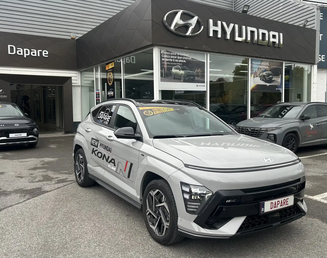 Hyundai KONA HYBRID SHINE NLINE SENS 1.6 GDi 129CV DE DIRECTION Gris - 1