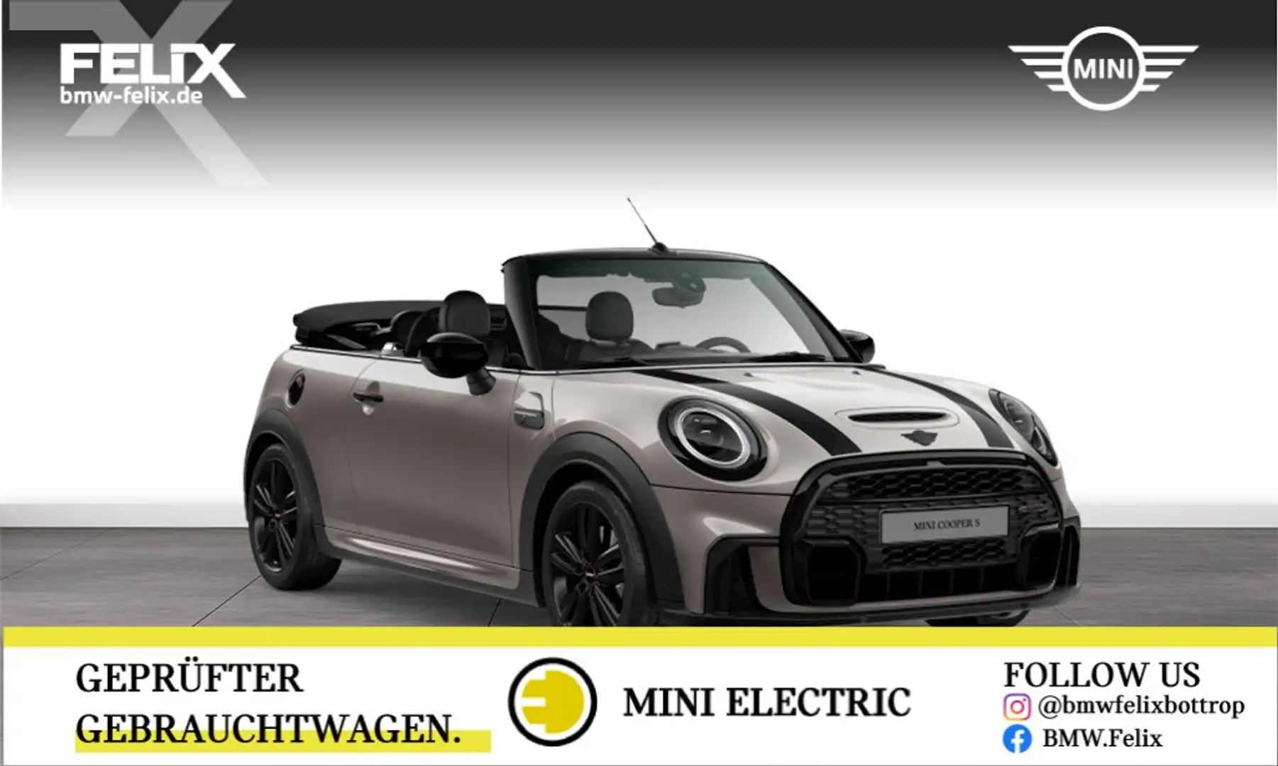 MINI Cooper S Cabrio Cooper S Cabrio+JCW Trim+ADAP.FAHRWERK+KOMFORTZUGA Grau - 1