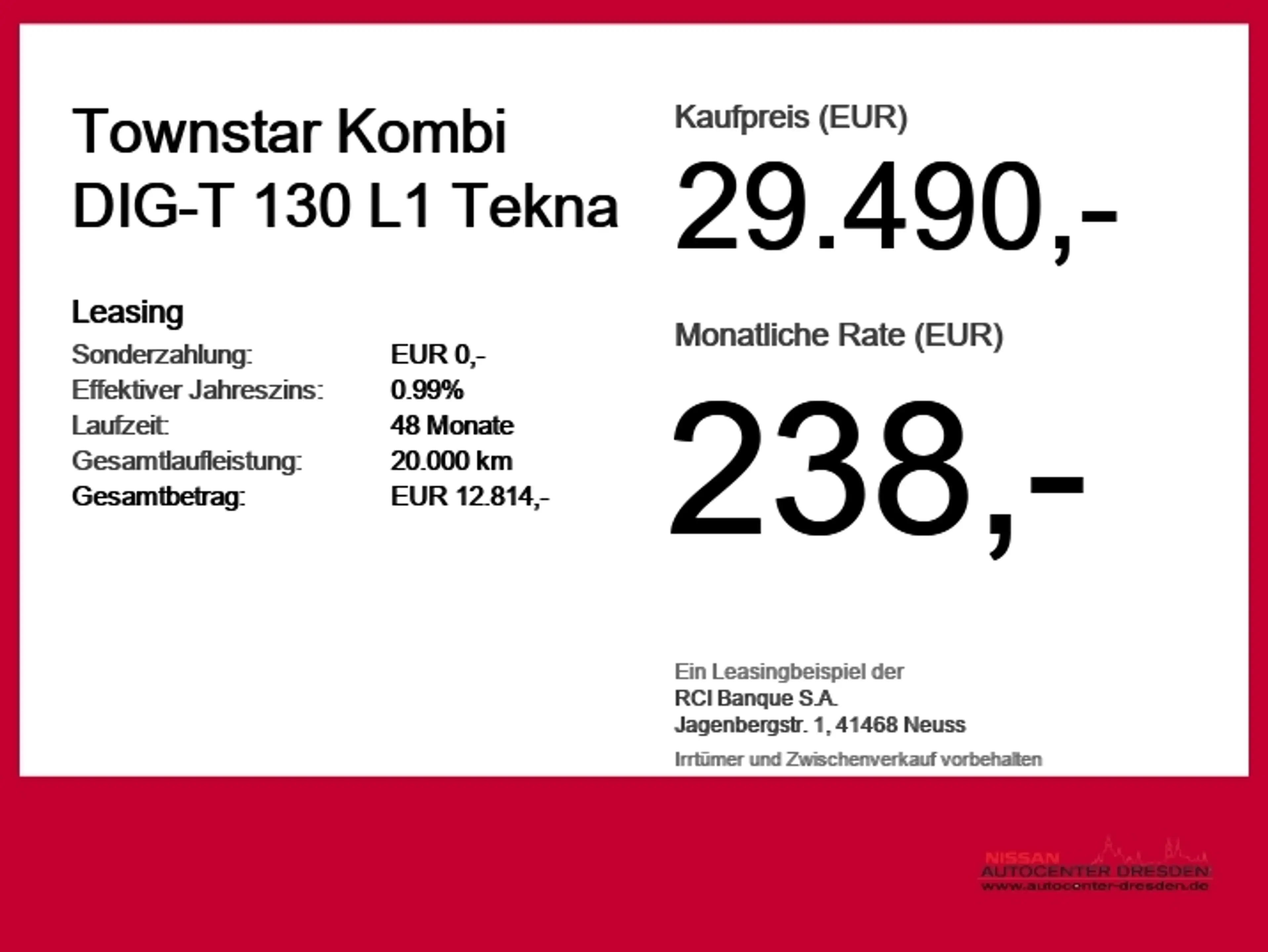 Nissan Townstar Kombi DIG-T 130 L1 Tekna Navi Kam 5Sitze — photo 6