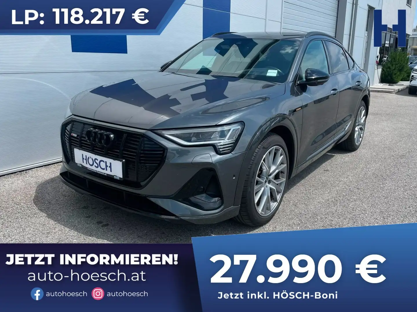 Audi e-tron SB 55 2xS-LINE PANO B&O TRAUMAUSSTATTUNG ++ Grau - 1