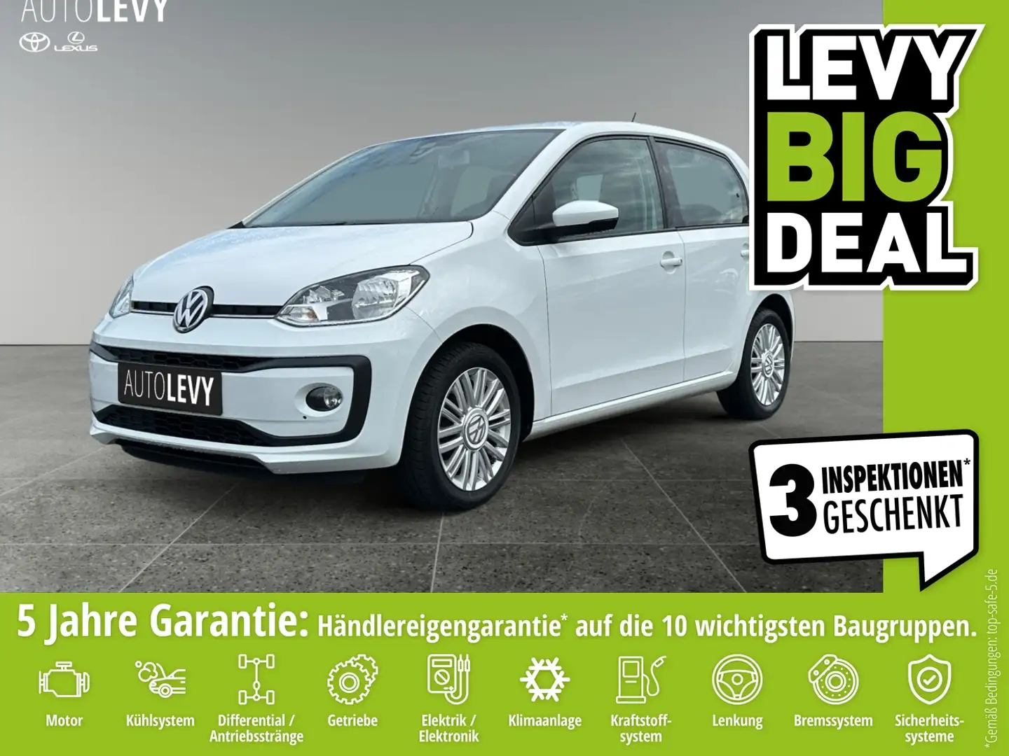 Volkswagen up! 1.0 5-trg *PDC*KLIMA*LM*SHZ*BLUETOOTH* Weiß - 1