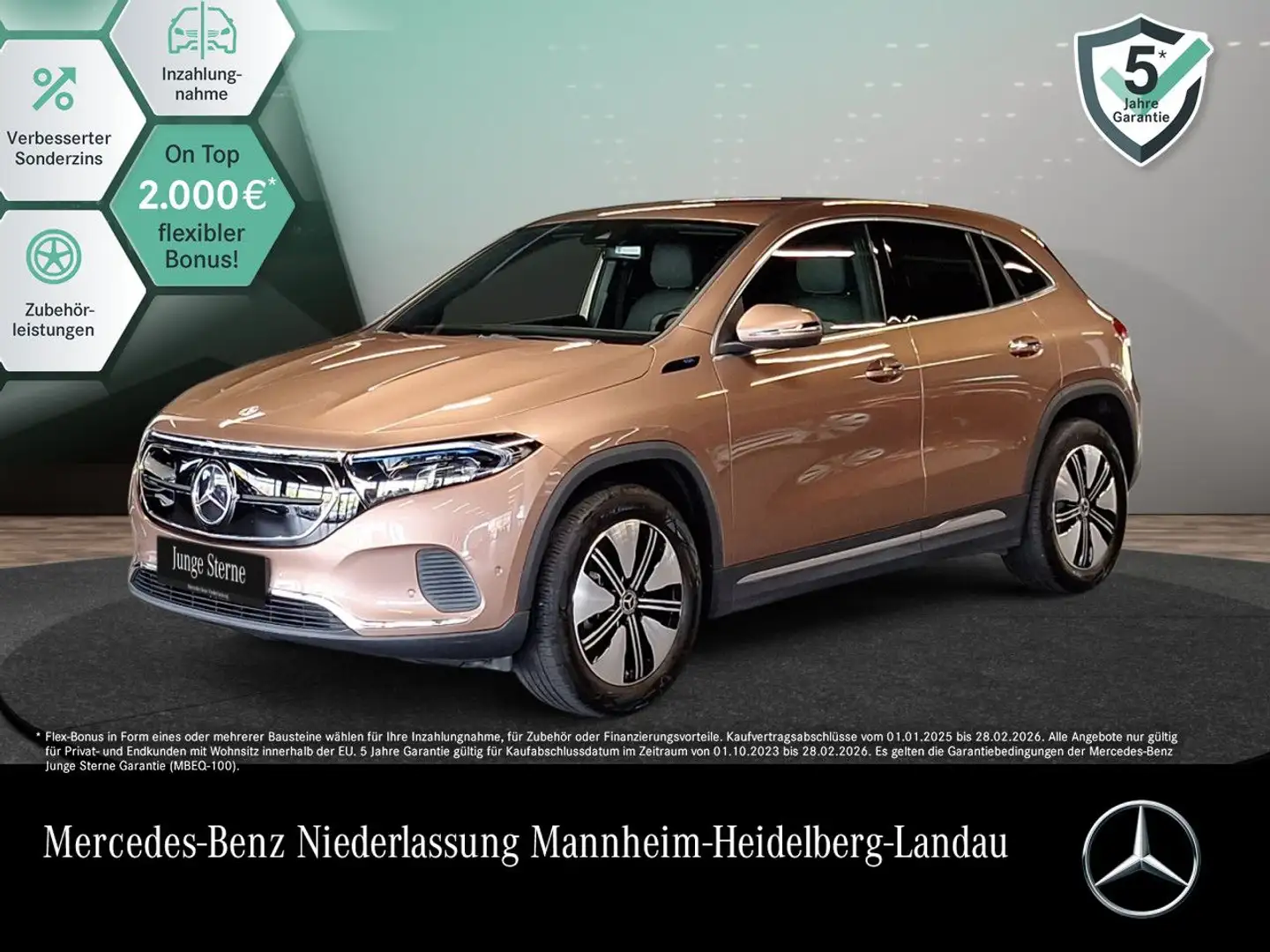 Mercedes-Benz EQA 250 ELECTRICART+PLUS-PAKET+KAMERA+KEYLESS+SPUR Bronze - 1