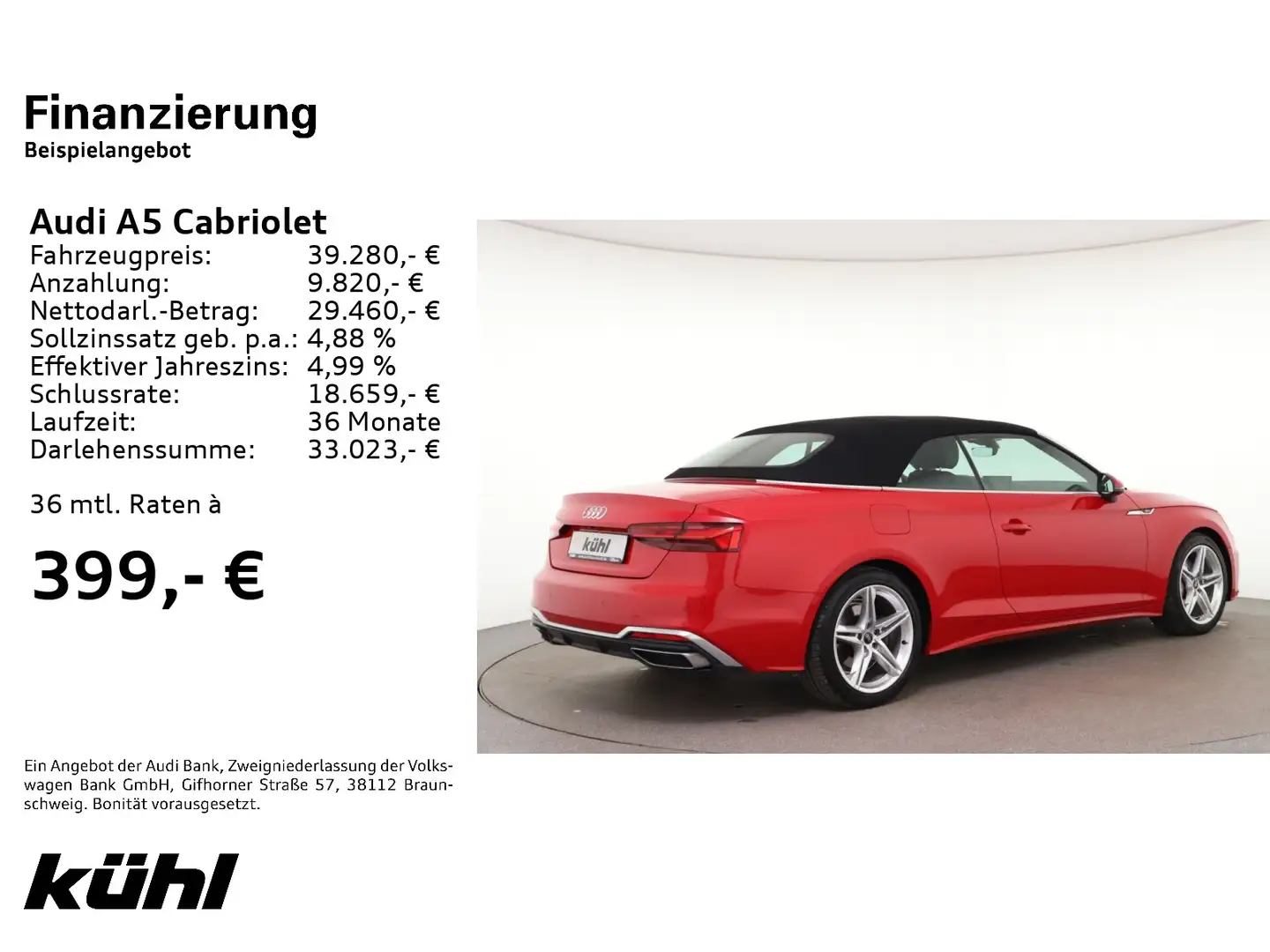 Audi A5 40 TDI S tronic S line Kamera Navi Červená - 2