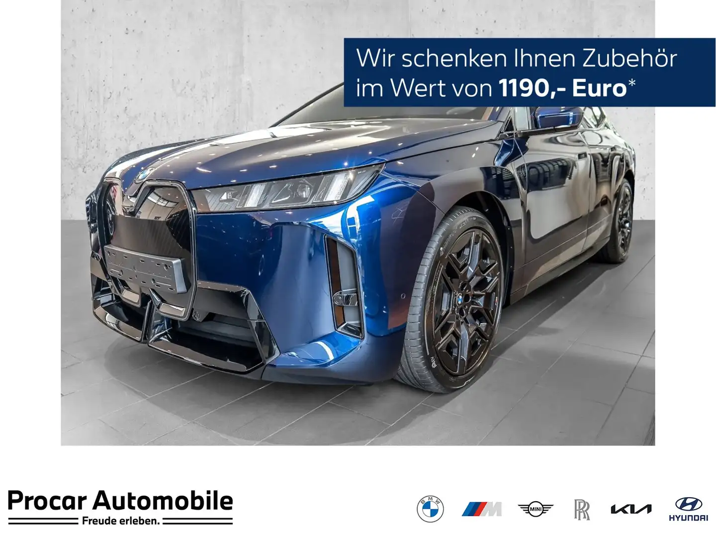 BMW iX xDrive60 M Sport Pro 22" PANO 360° Head-Up Blauw - 1