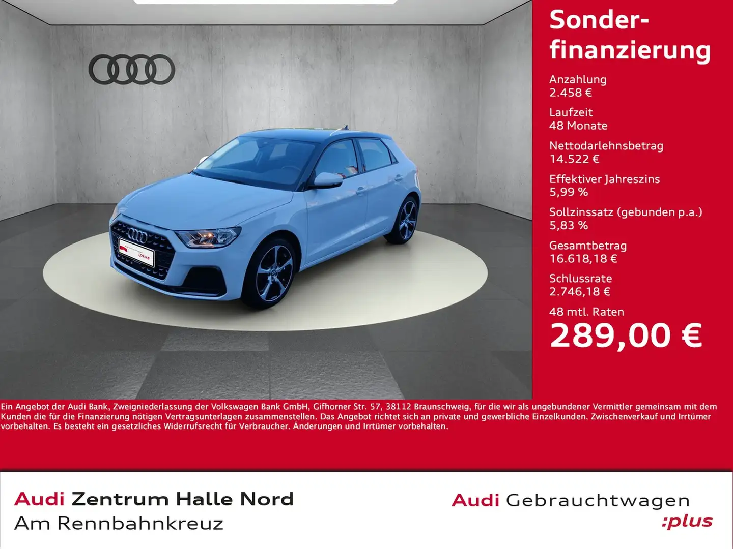 Audi A1 Sportback 25 TFSI advanced Blanc - 1