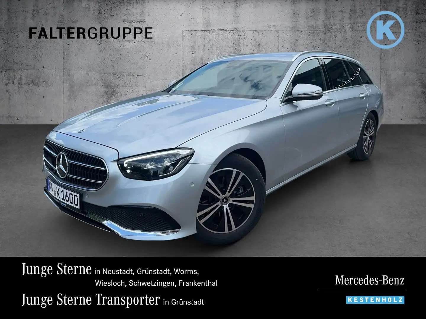 Mercedes-Benz E 220 E 220d T AVANTGARDE+NIGHT+KAM+TWA+EASYP+AMBI Navi Silber - 1