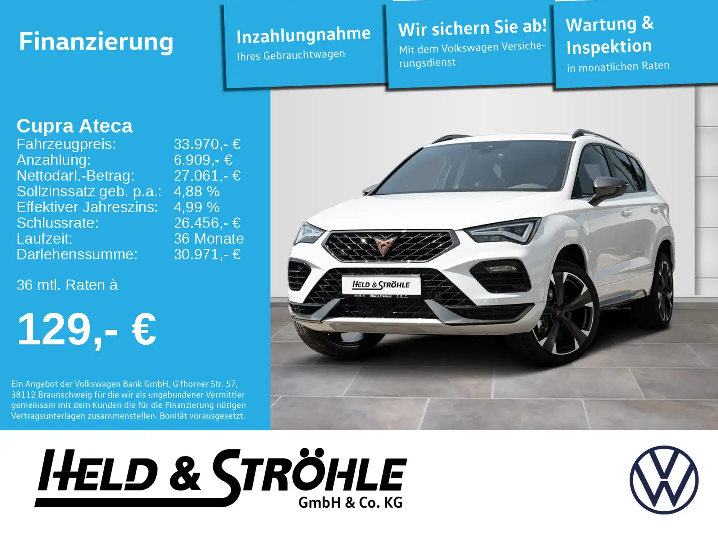 CUPRA Ateca CUPRA Ateca 1.5 TSI AHK R-KAM SHZ 19" Blanco - 1