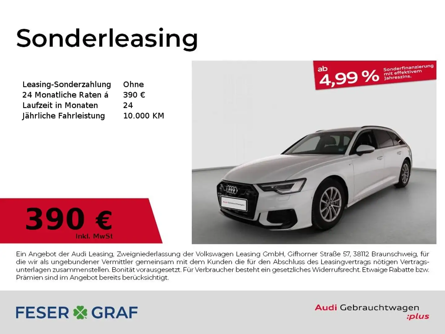 Audi A6 Avant S line 40 TDI S tronic S 150(204 Weiß - 1