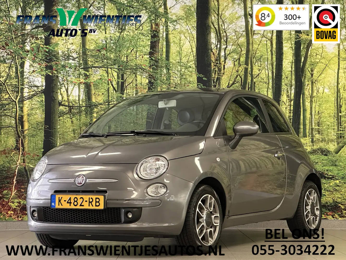 Fiat 500 1.2 Pop | 4 cilinder | Airconditioning | Radio/cd- Grijs - 1