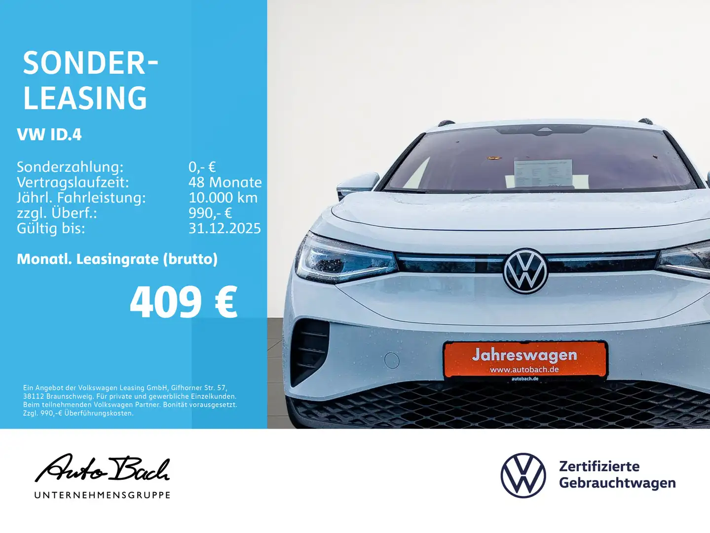 Volkswagen ID.4 Pro Navi LED Standhzg Standklima ACC EPH DA Blanc - 2