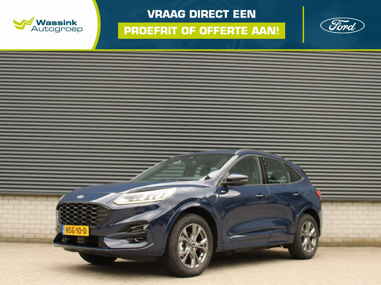 Ford Kuga 2.5 PHEV e-CVT 225pk ST-Line | parkeer camera acht Blauw - 1