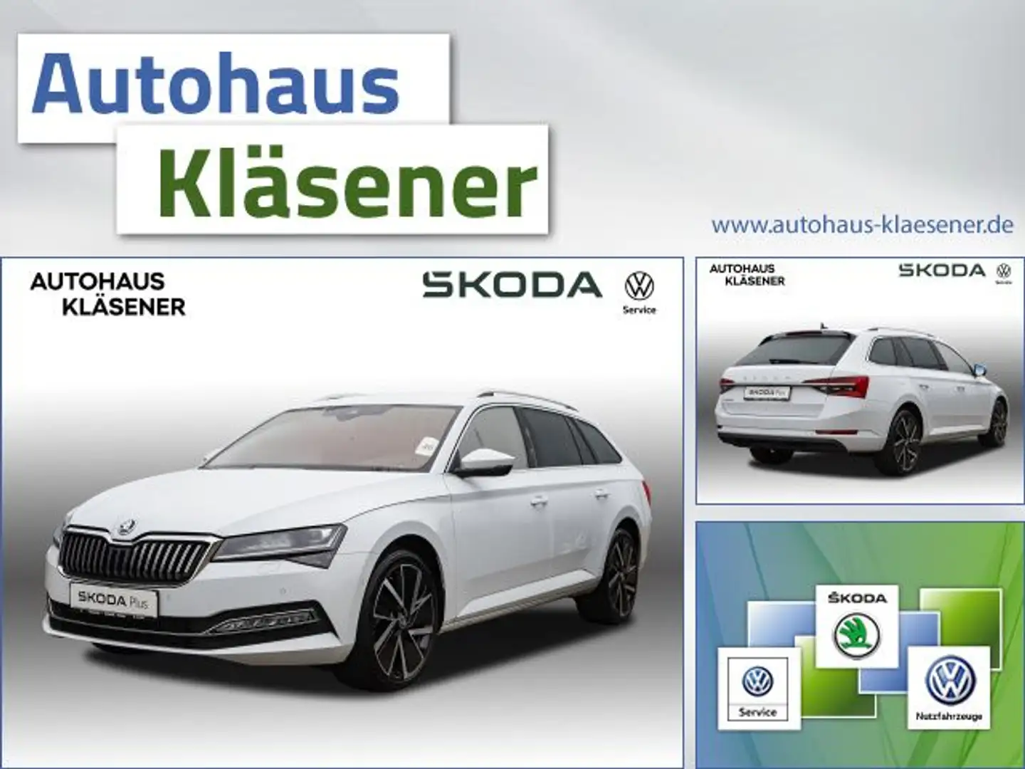 Skoda Superb Combi 2.0TDI DSG AHK MATRIX 360Grad ASSIST Weiß - 1