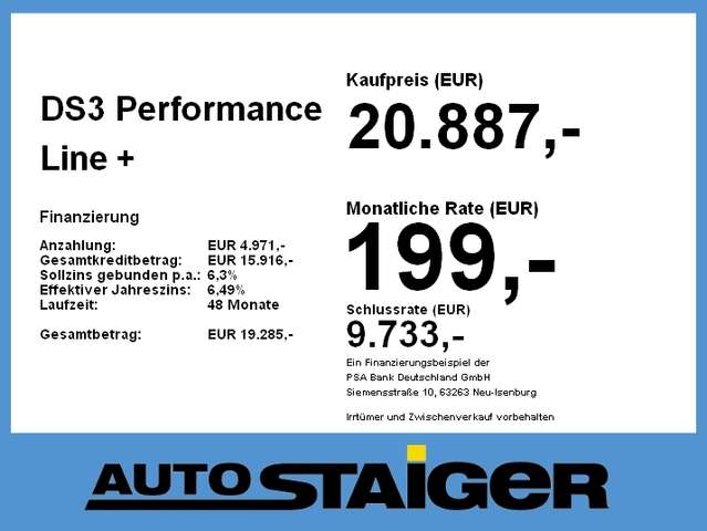 DS Automobiles DS 3 DS3 Performance Line + Alcantara+LED+Navi+LM
