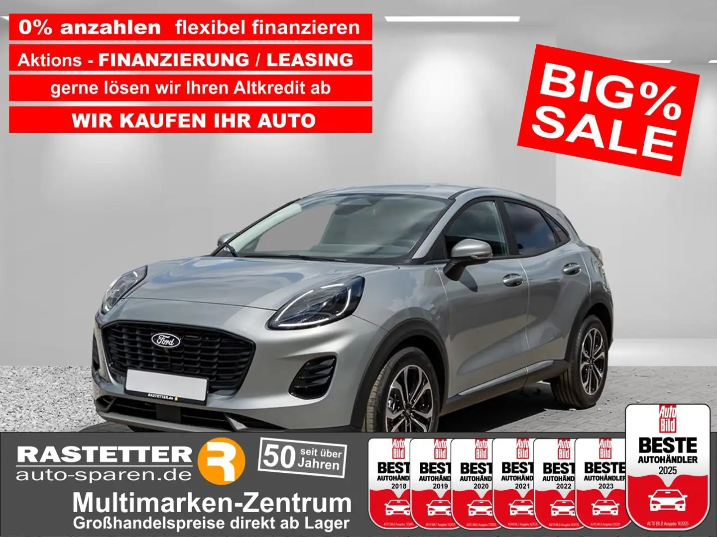 Ford Puma Hybrid Titanium 5Jahre+Winter+Navi+virtCP+Kamera+P Silber - 1