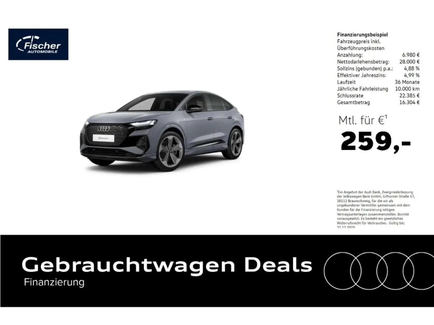 Audi Q4 e-tron Sportback Grau - 1