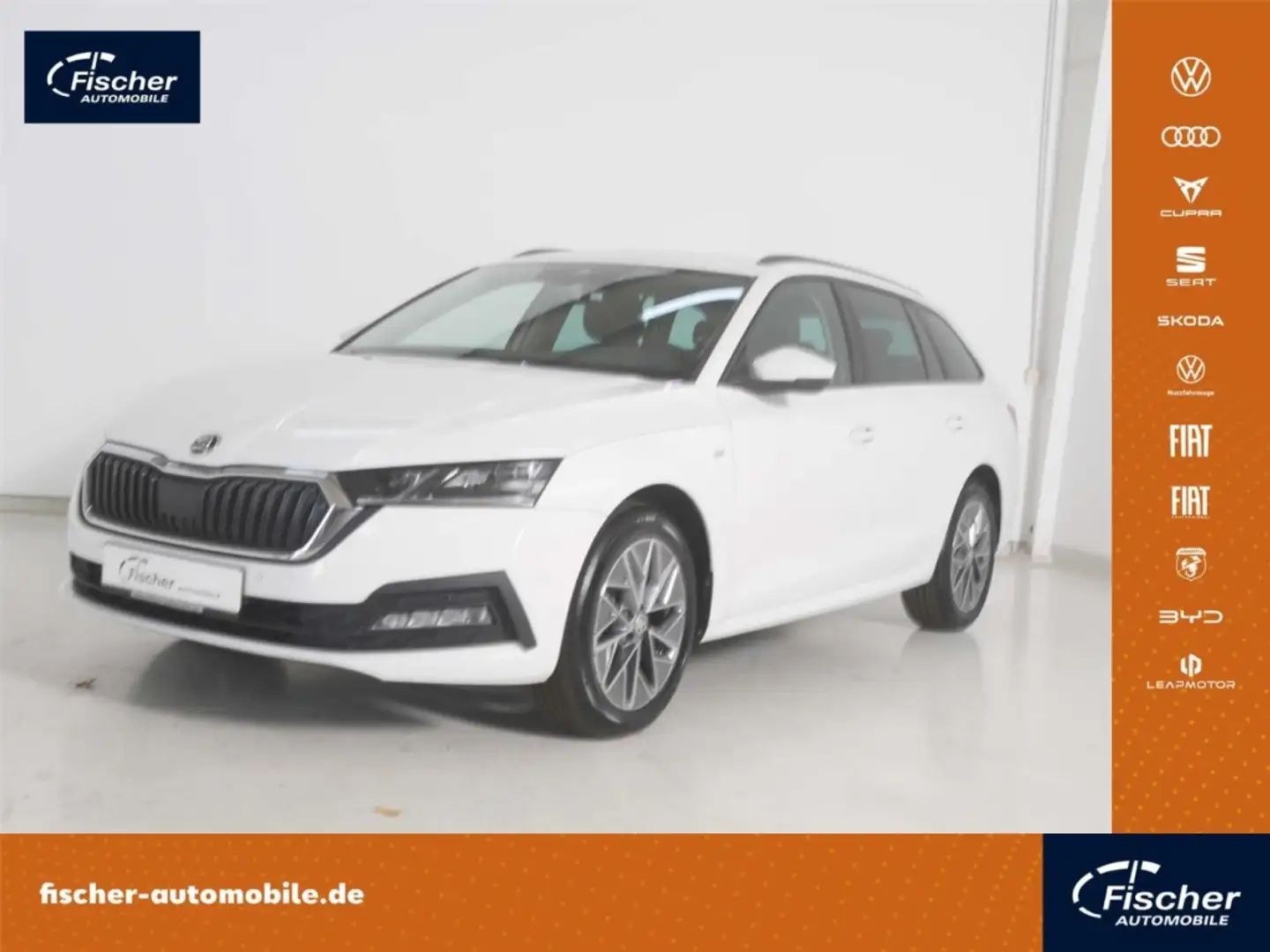 Skoda Octavia Combi 2.0 TDI Ambition DSG Matrix/NAV/SH Weiß - 1