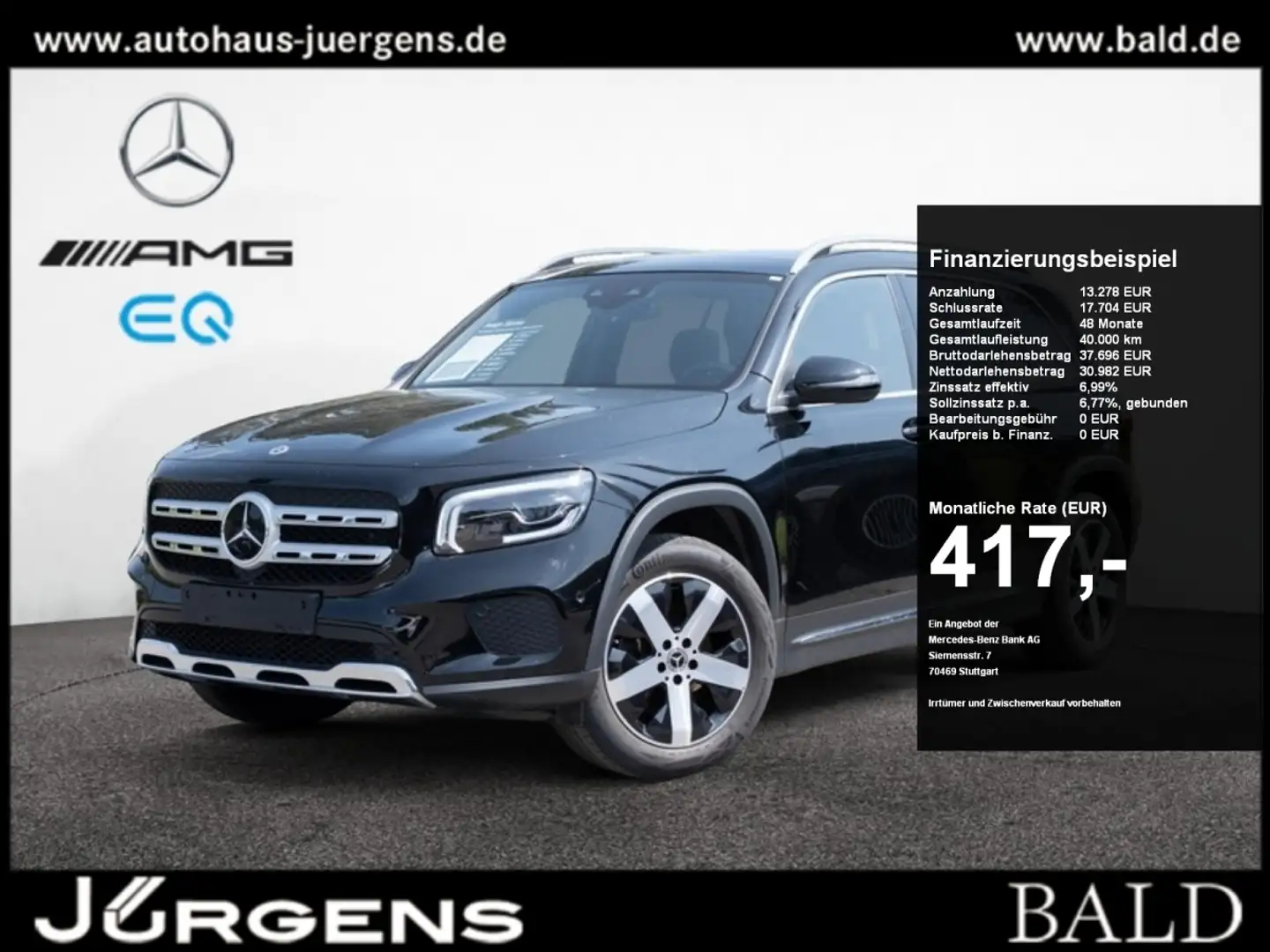 Mercedes-Benz GLB 220 d Progressive/LED/Pano/Stdhz/AHK/Distr Schwarz - 1