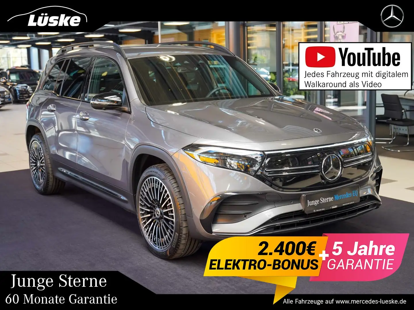 Mercedes-Benz EQB 250 EQB 250+ AMG Line Night Vielspeiche Leder DISTRO Gris - 1
