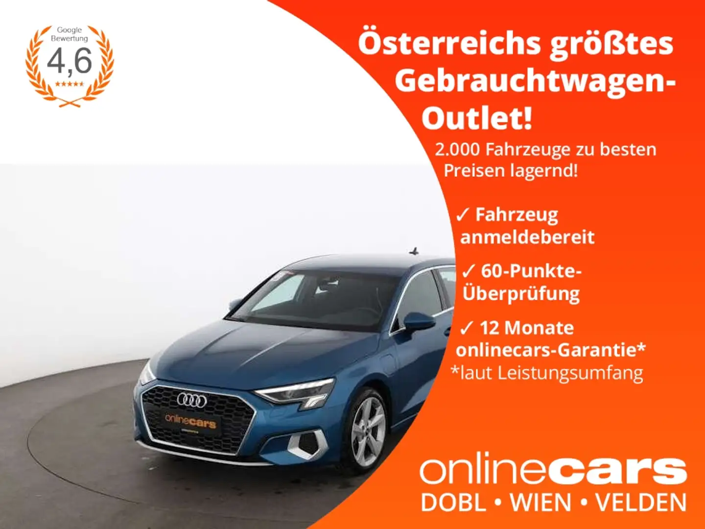 Audi A3 Sportback 40 TFSI e S-Line Aut LED RADAR LEDER Blau - 1